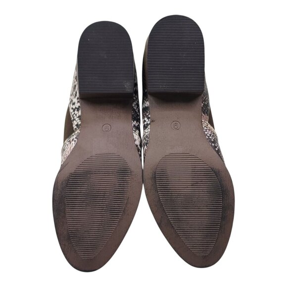 Pierre Dumas Womens Snake Print Ankle Boots Size 9 Pull On with Stretch - Picture 10 of 11